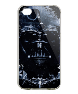 Darth Vader - iPhone 4/4S Carcasa Alba/Transparenta Plastic