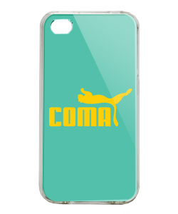 Coma - iPhone 4/4S Carcasa Alba/Transparenta Plastic