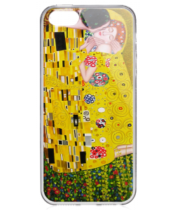 Gustav Klimt - The Kiss - iPhone 5/5S Carcasa Transparenta Plastic