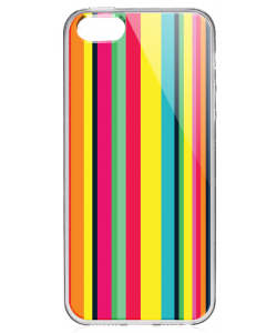 Stripe Wallpaper - iPhone 5/5S/SE Carcasa Transparenta Silicon