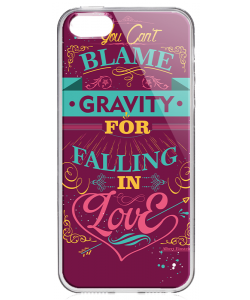 Falling in Love - iPhone 5/5S Carcasa Transparenta Plastic