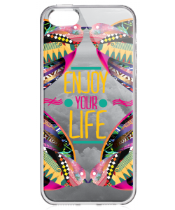 Enjoy Your Life - iPhone 5/5S/SE Carcasa Transparenta Silicon