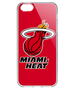 Miami Heat - iPhone 5/5S Carcasa Transparenta Plastic