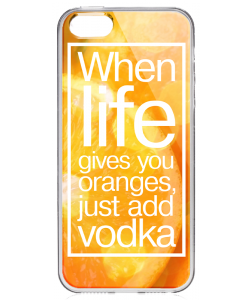 Vodka Orange - iPhone 5/5S Carcasa Transparenta Silicon