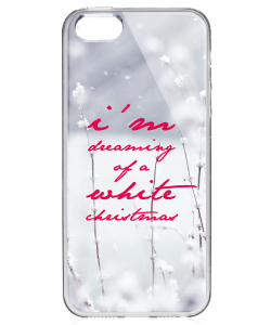 I'm Dreaming of a White Christmas - iPhone 5/5S Carcasa Transparenta Silicon