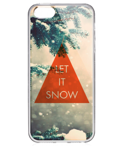 Let it Snow - iPhone 5/5S Carcasa Transparenta Silicon