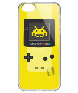 Gameboy Yellow - iPhone 5/5S/SE Carcasa Transparenta Silicon