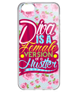 Diva - iPhone 5/5S/SE Carcasa Transparenta Silicon