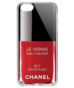 Chanel Rouge Rubis Nail Polish - iPhone 5/5S/SE Carcasa Transparenta Silicon