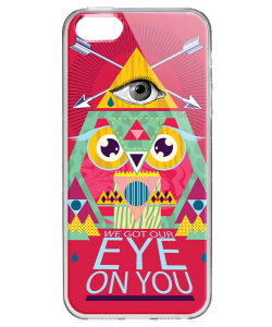 We Got Our Eye on You - iPhone 5/5S/SE Carcasa Transparenta Silicon