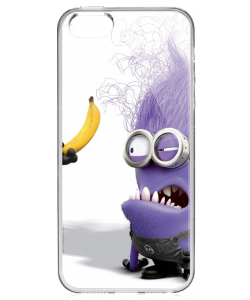 Banana Minion - iPhone 5/5S/SE Carcasa Transparenta Silicon