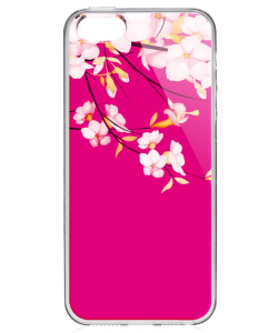 Cherry Blossom - iPhone 5/5S Carcasa Transparenta Plastic