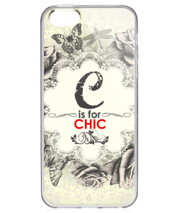 C is for Chic 2 - iPhone 5/5S/SE Carcasa Transparenta Silicon