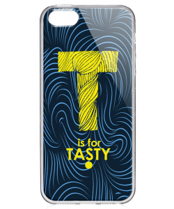 T is for Tasty - iPhone 5/5S/SE Carcasa Transparenta Silicon
