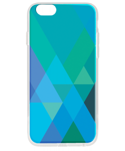 Shades of Blue - iPhone 6 Carcasa Transparenta Silicon