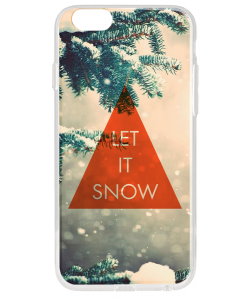 Let it Snow - iPhone 6 Carcasa Transparenta Silicon