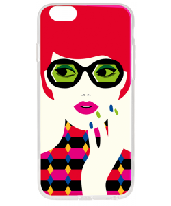 Redheaded Lady - iPhone 6 Carcasa Transparenta Silicon