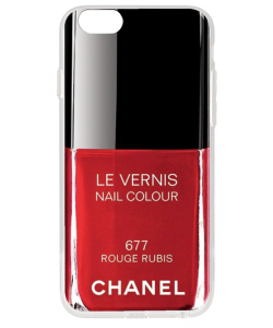 Chanel Rouge Rubis Nail Polish - iPhone 6 Plus Carcasa Transparenta Silicon