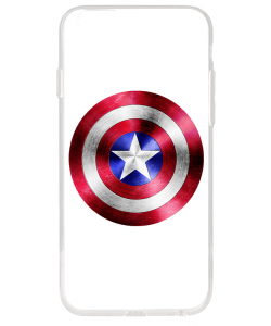 Captain America Logo - iPhone 6 Plus Carcasa Transparenta Silicon