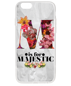 M is for Majestic 2 - iPhone 6 Carcasa Transparenta Silicon