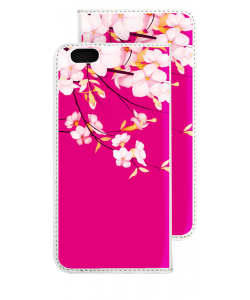 Cherry Blossom - iPhone 6 Husa Book Alba Piele Eco