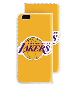 Los Angeles Lakers - iPhone 6 Husa Book Alba Piele Eco