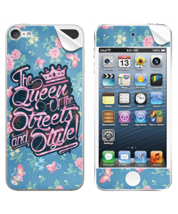 Queen of the Streets - Floral Blue - Apple iPod Touch 5th Gen Skin