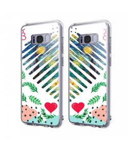 Van Gogh - Starry Night Heart - Samsung Galaxy S8 Carcasa Transparenta Silicon