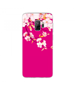 Cherry Blossom - Samsung Galaxy S9 Carcasa Transparenta Silicon