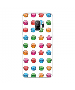 Cupcake Pattern - Samsung Galaxy S9 Carcasa Transparenta Silicon