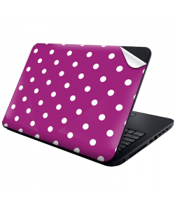 Purple White Dots - Laptop Generic Skin