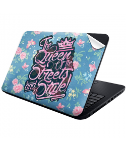 Queen of the Streets - Floral Blue - Laptop Generic Skin