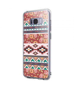 Floral Aztec - Samsung Galaxy S8 Plus Carcasa Premium Silicon