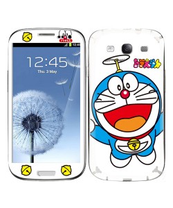 Folie protectie fata si spate Samsung Galaxy S3 Flying Doraemon