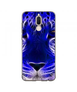Blue Neon Lion - Huawei Mate 10 Lite Carcasa Transparenta Silicon