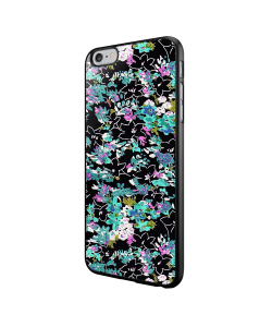 Floral Black - iPhone 6/6S Carcasa Neagra TPU