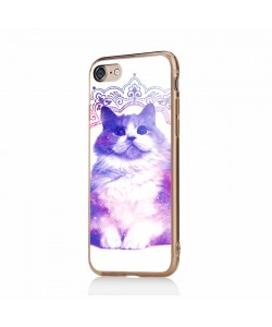 Galaxy Cat - iPhone 6/6S Carcasa Transparenta Silicon