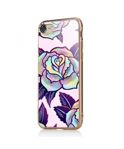 Psychedelic Flower - iPhone 7 / iPhone 8 Carcasa Transparenta Silicon