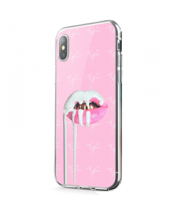 Drippy Lips - iPhone X Carcasa Transparenta Silicon