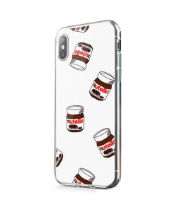 Nutella Pattern - iPhone X Carcasa Transparenta Silicon