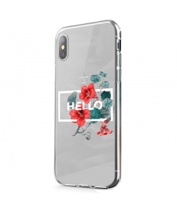 Hello Gorgeous - iPhone X Carcasa Transparenta Silicon