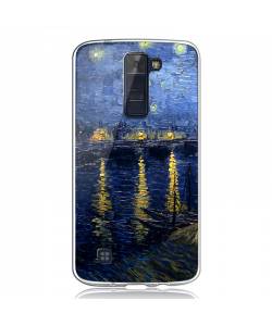 Van Gogh - Starryrhone - LG K8 2017 Carcasa Transparenta Silicon