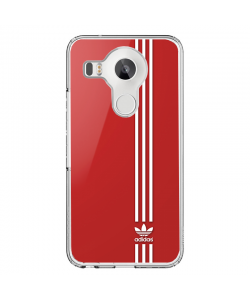 Red Adidas - LG Nexus 5X Carcasa Transparenta Silicon