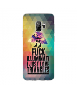 Love Triangles - Samsung Galaxy S9 Carcasa Transparenta Silicon
