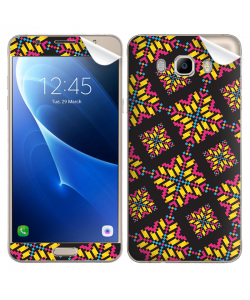 Negru - Auriu - Roz - Samsung Galaxy J7 Skin