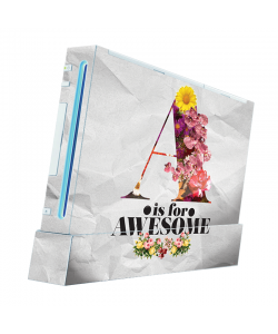 A is for Awesome - Nintendo Wii Consola Skin