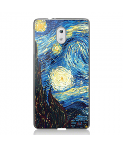 Van Gogh - Starry Night - Nokia 3 Carcasa Transparenta Silicon