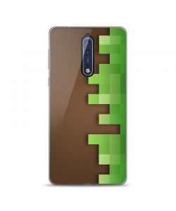 Minecraft - Nokia 8 Carcasa Transparenta Silicon