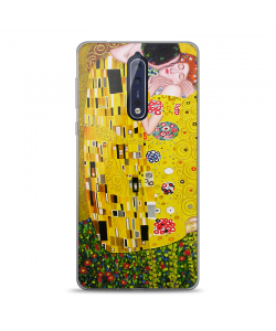 Gustav Klimt - The Kiss - Nokia 8 Carcasa Transparenta Silicon