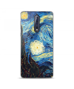 Van Gogh - Starry Night - Nokia 8 Carcasa Transparenta Silicon